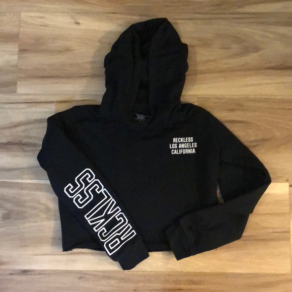 Young & Reckless crop hoodie sweatshirt XS - Picture 1 of 3